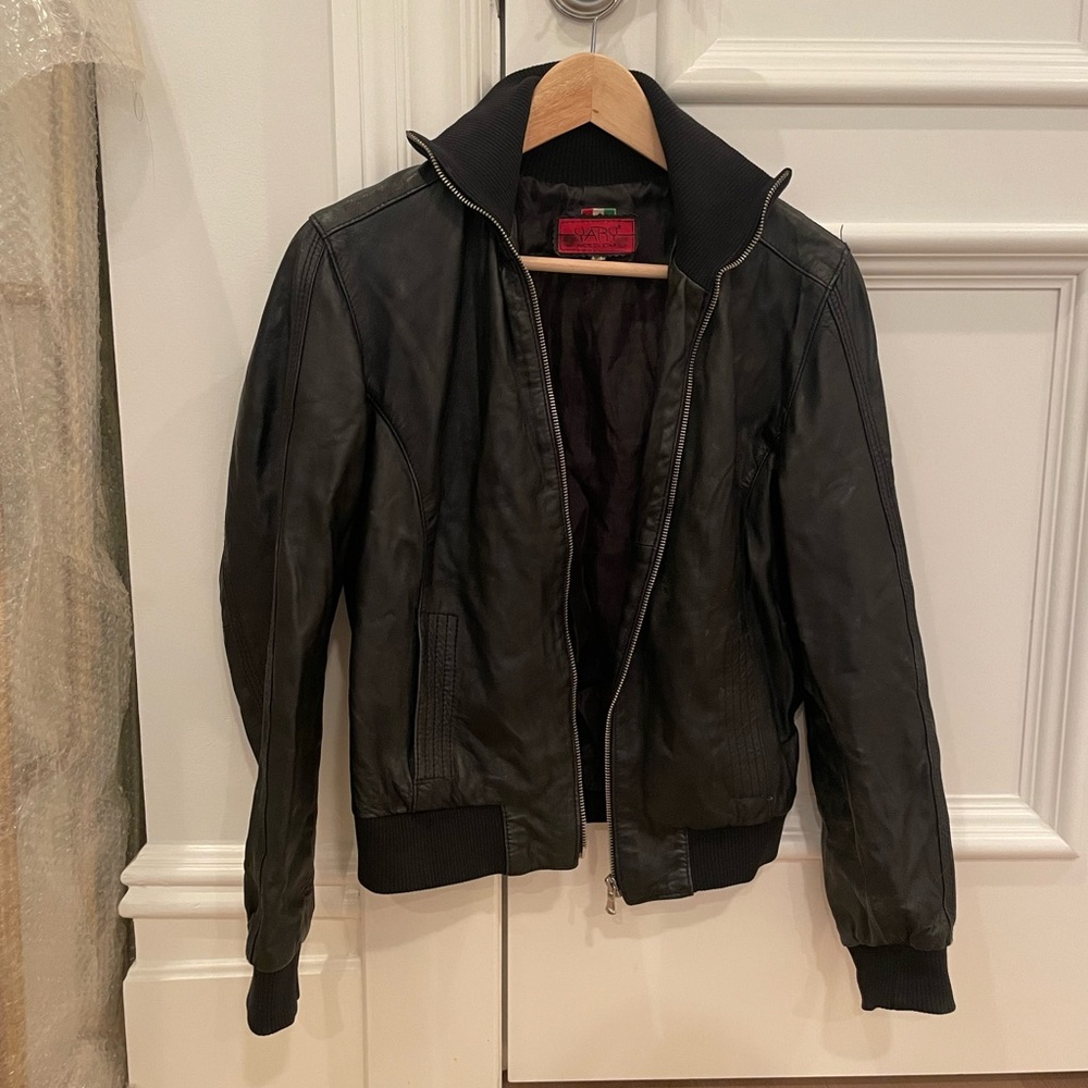 Vintage Italian Leather Bomber Jacket